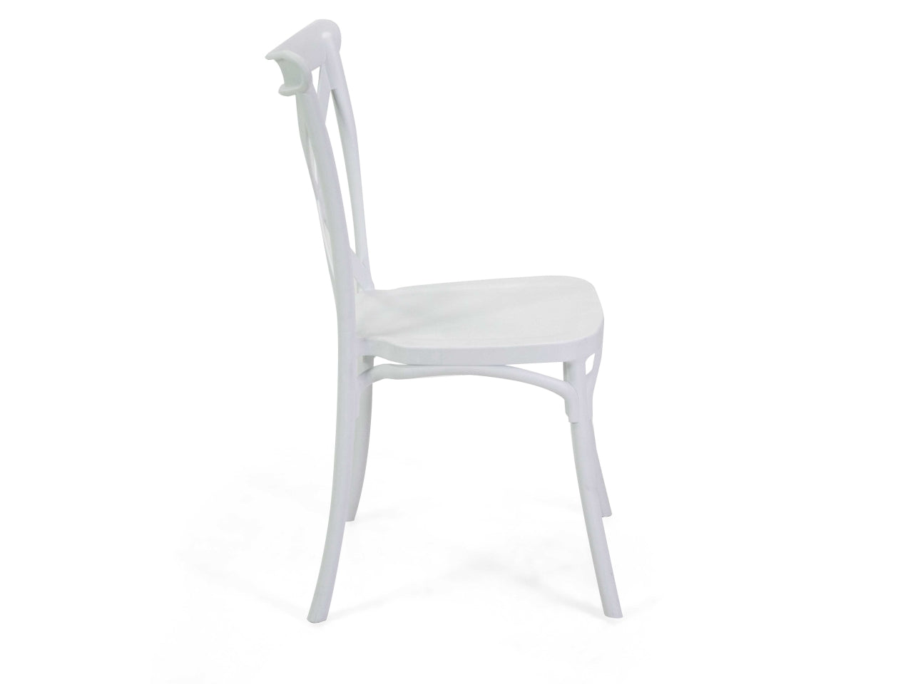 Sedia polipropilene cross bianco 47x51xh.45,5/90cm