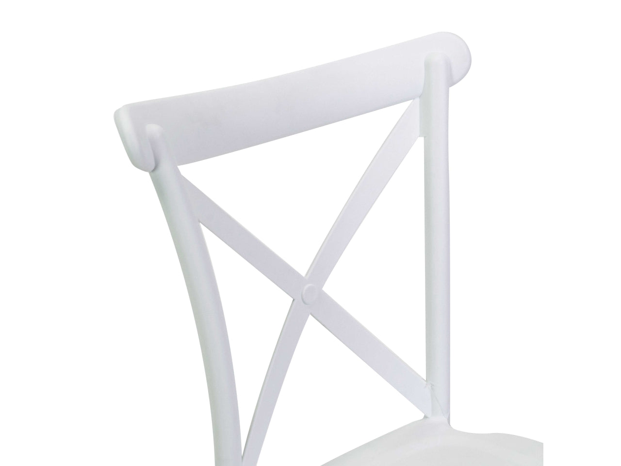 Sedia polipropilene cross bianco 47x51xh.45,5/90cm
