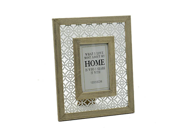 Porta foto legno/metallo 24x1h29 da muro 3312320000