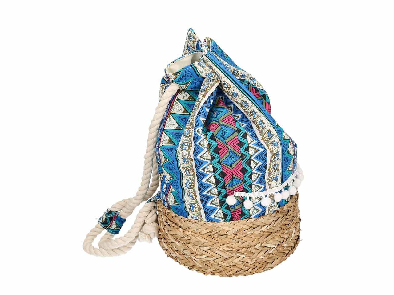 Borsa spiaggia paglia in tessuto