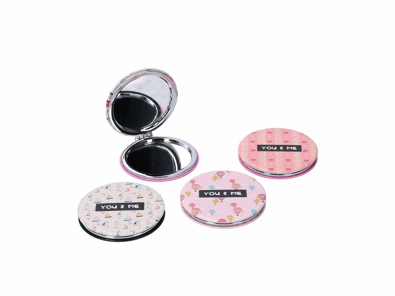 Specchio borsetta ecopelle you & me assortiti cm7,2x1