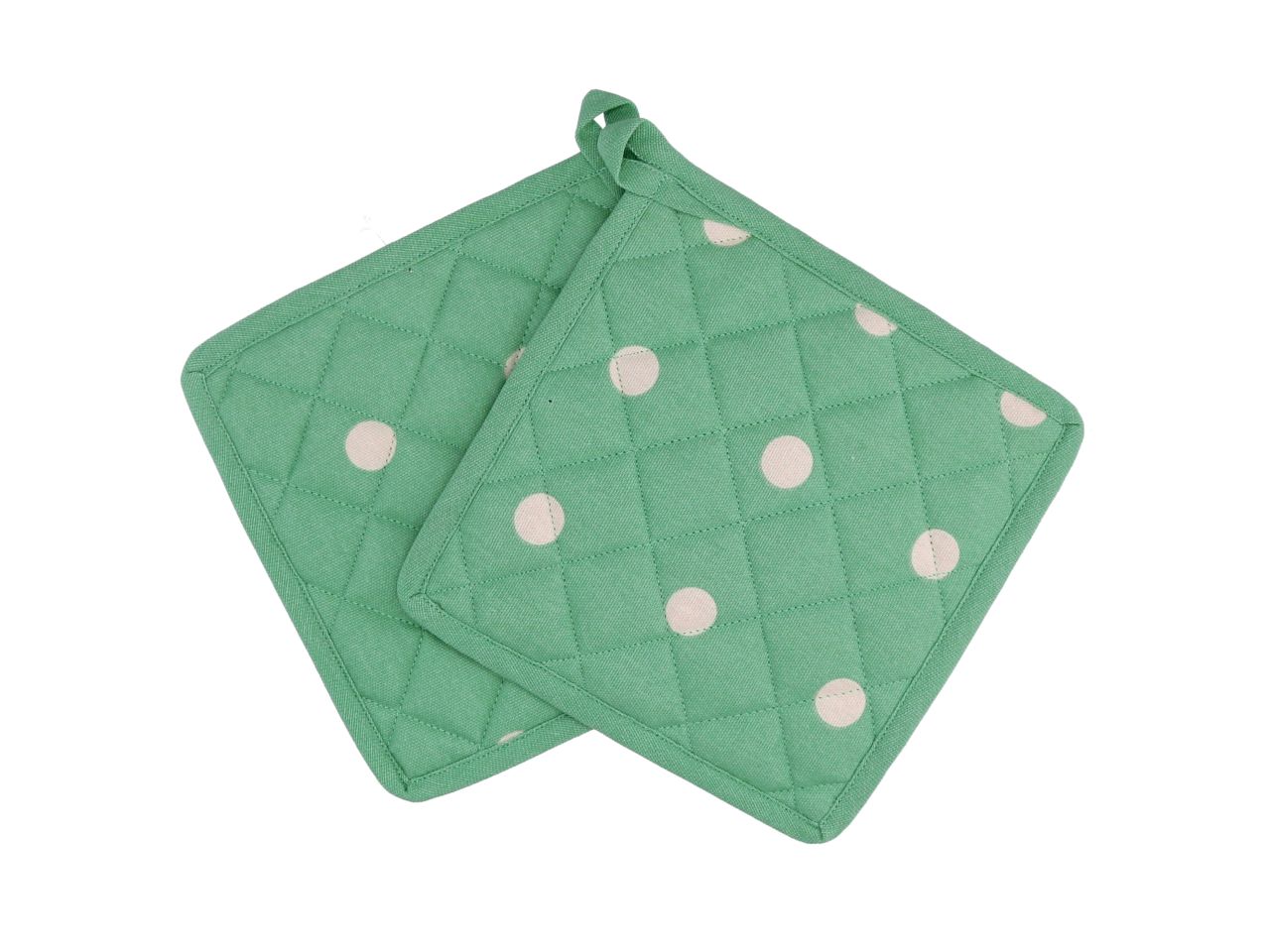Presina pop pois set 2 pezzi colore verde acqua cm20x20