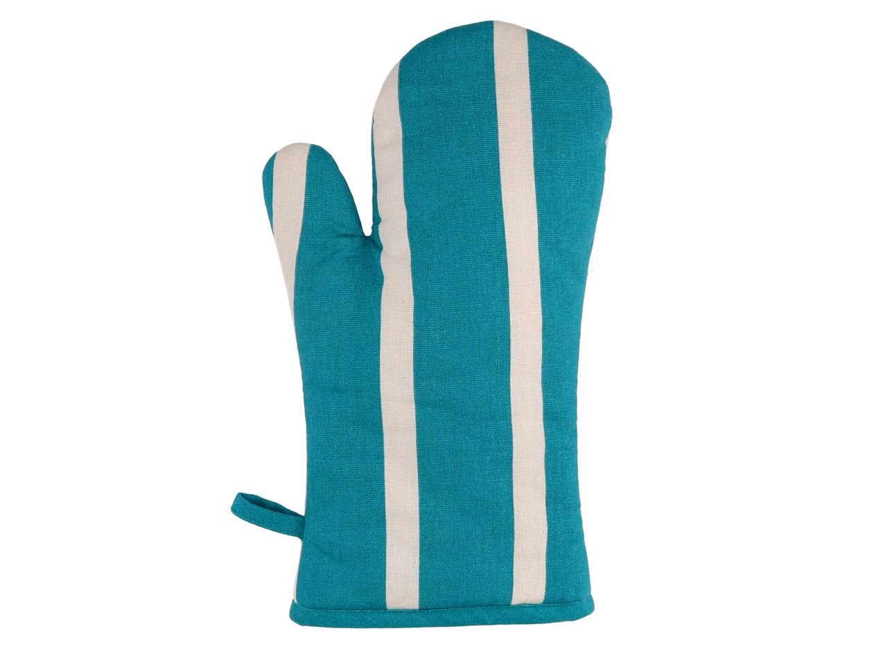 Guanto da cucina pop righe colore blu petrolio cm18x32