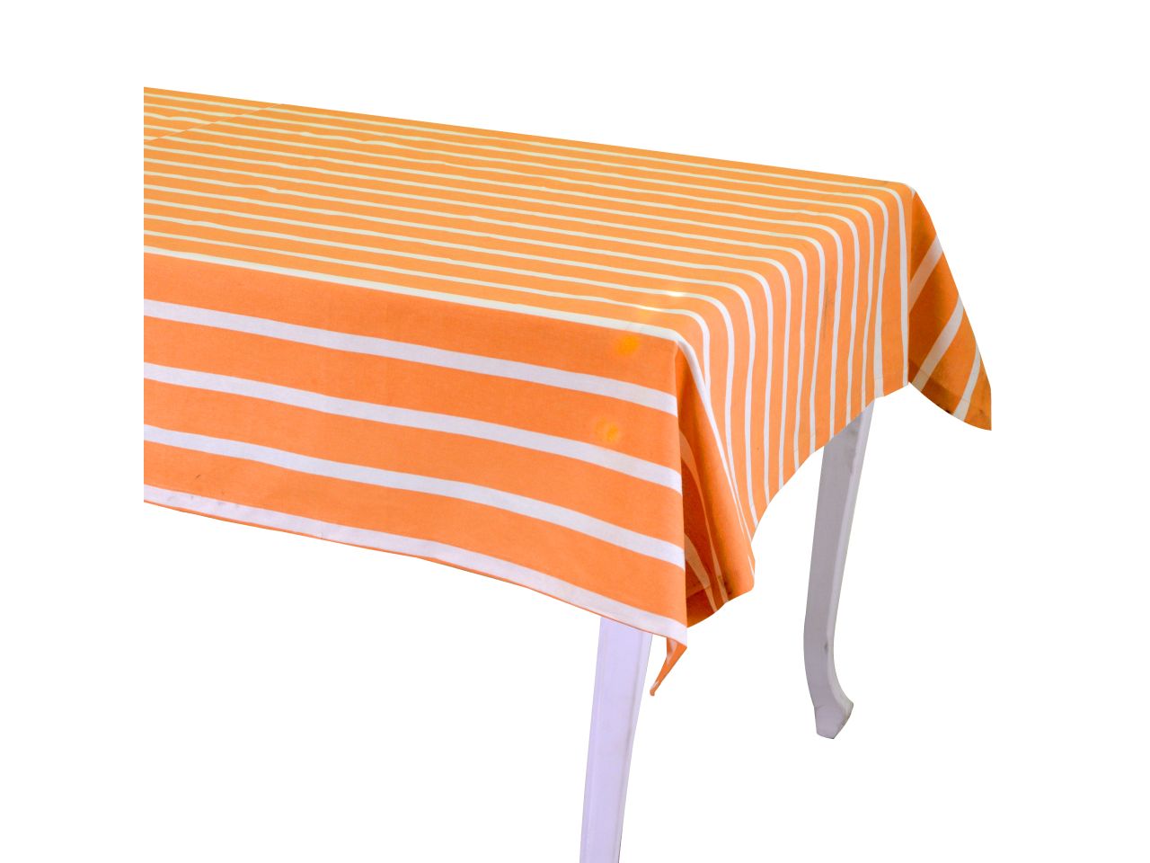 Tovaglia pop righe colore arancione rettangolare cm140x180