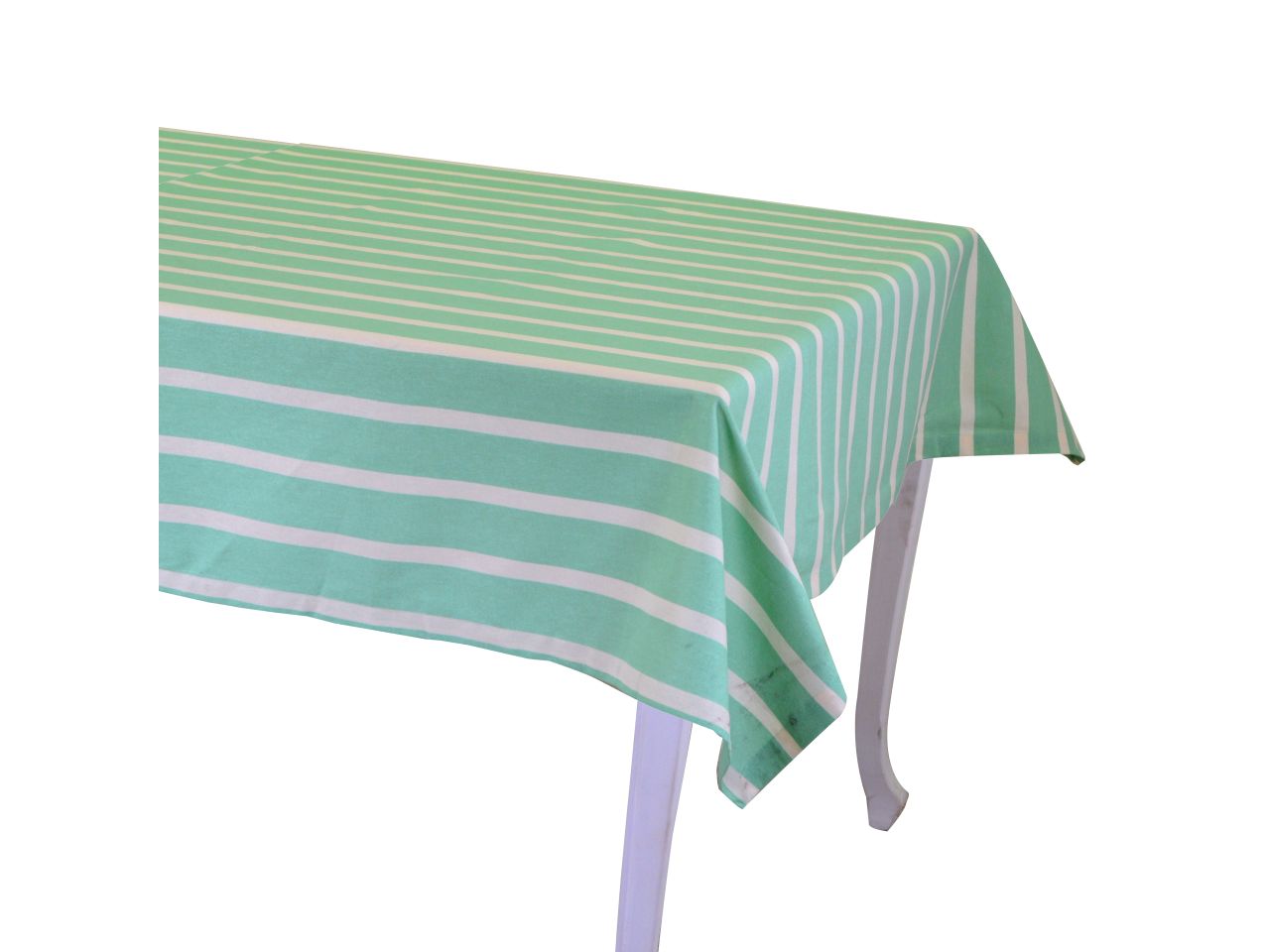 Tovaglia pop righe colore verde acqua rettangolare cm140x240