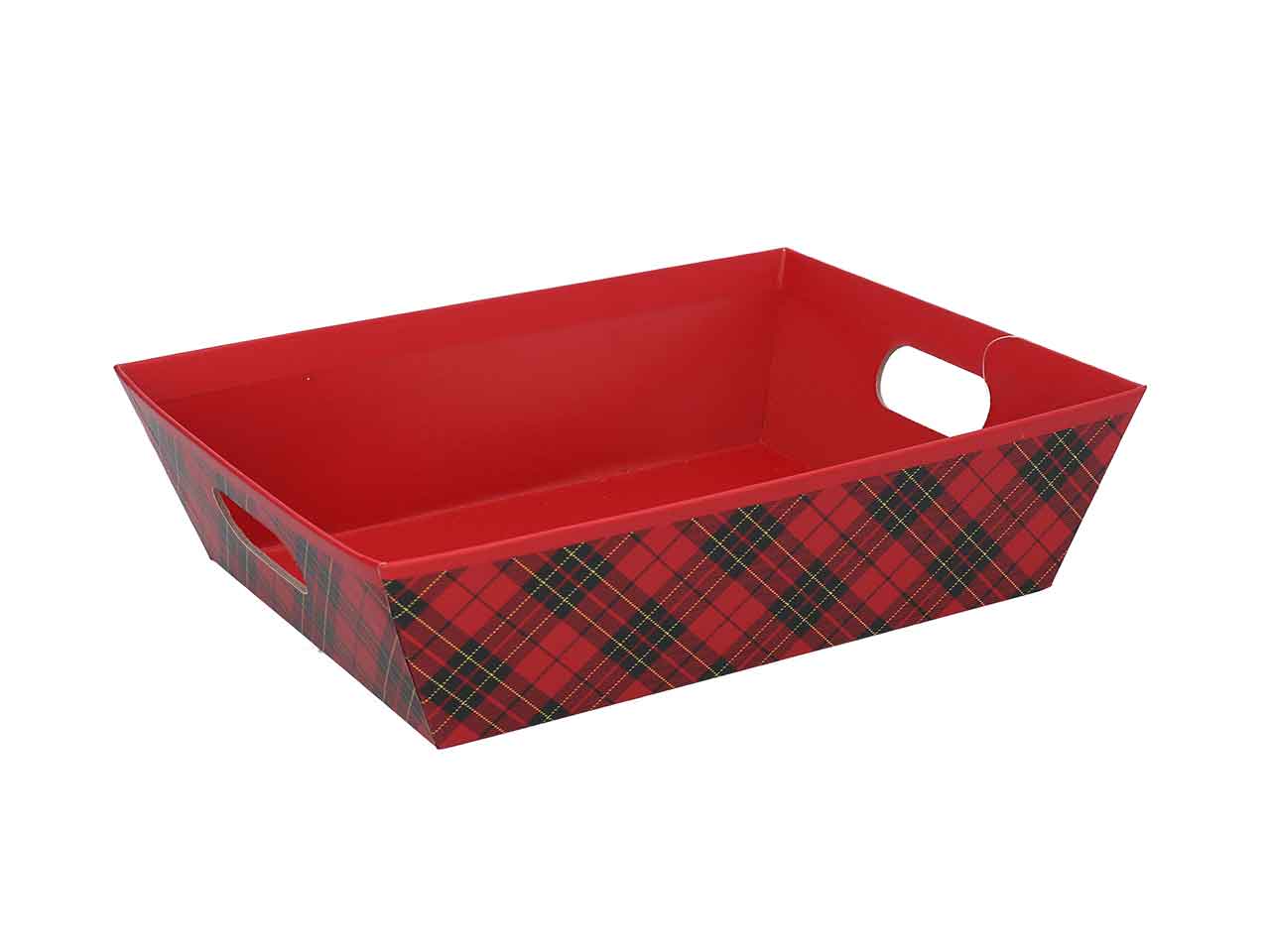 Cesta rosso tartan 29x19xh8 9374010000
