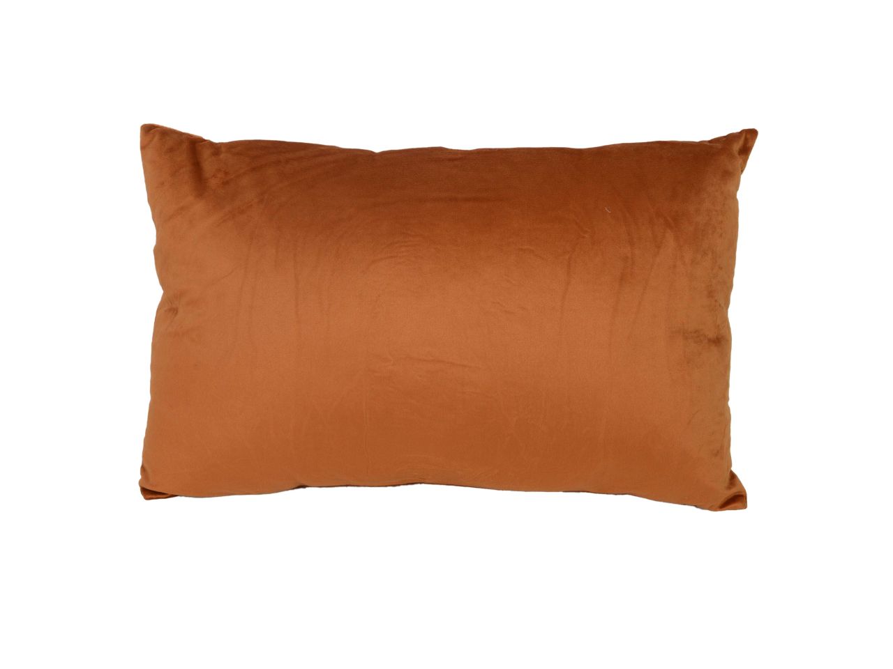 Cuscino in velluto colore terra di siena rettangolare cm35x50xh10
