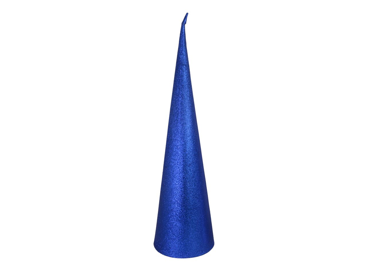 Albero di natale a forma di cono con glitter piccolo colore blu misura d.20xh.75cm