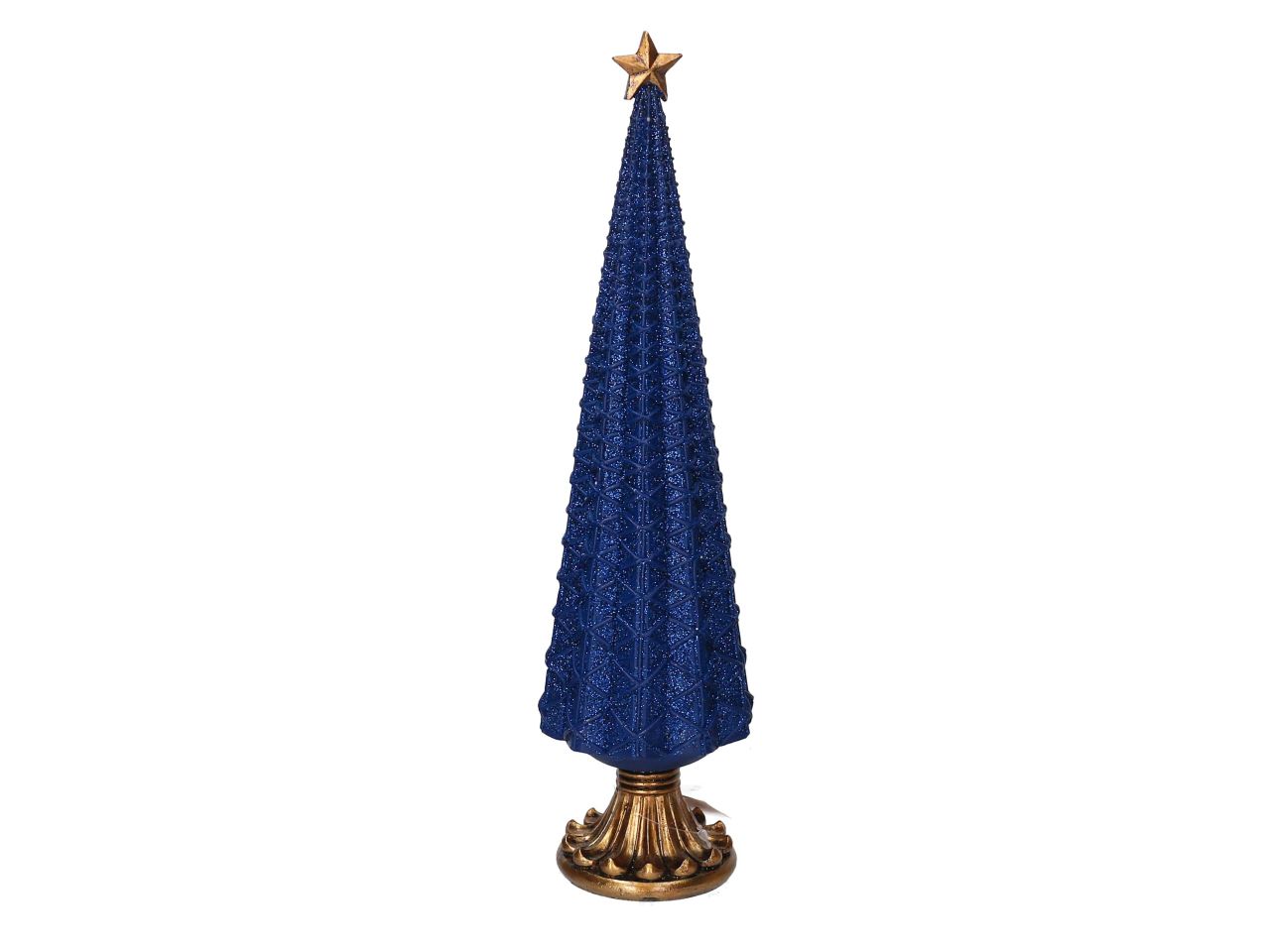 Albero in resina colore blu misura d.7xh.25cm