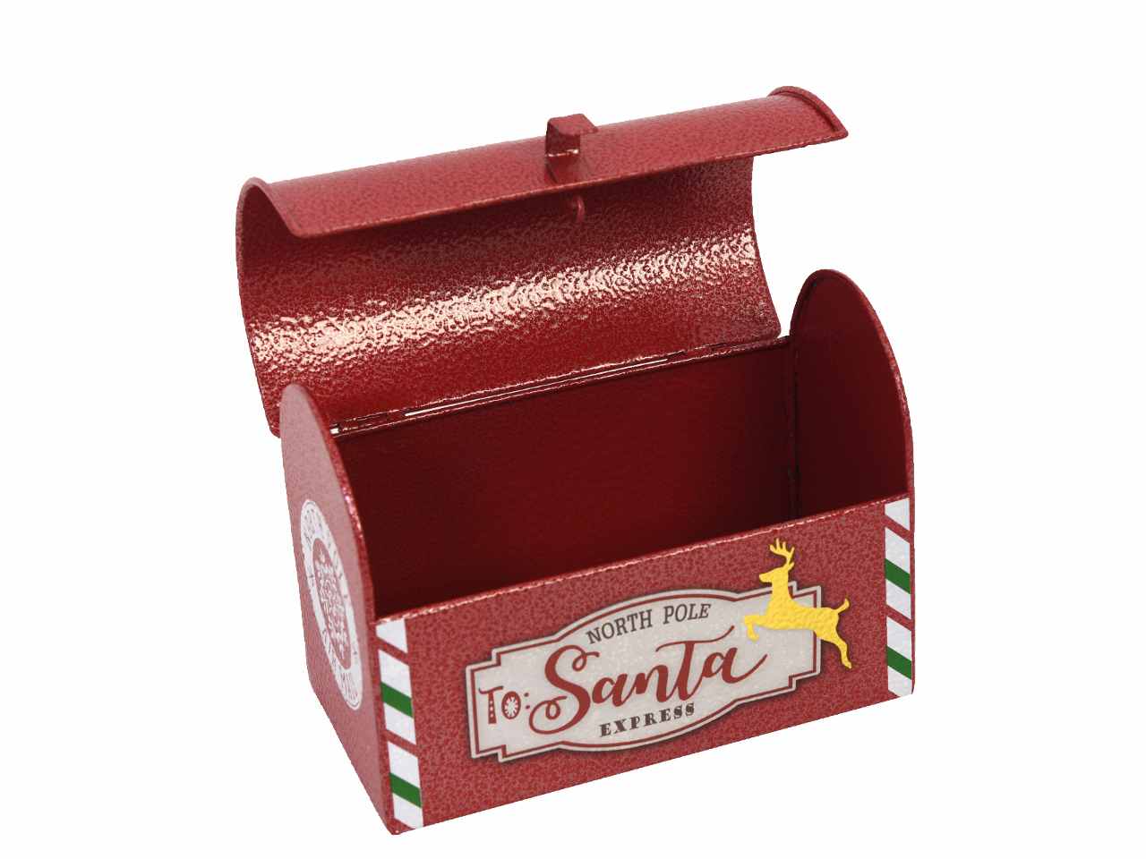 Cassetta posta metallo rosso cm15x8,5x10 ,5