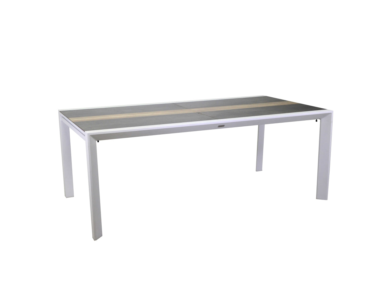 Tavolo alluminio allungabile riverside bianco hpl 200/300,5x104xh.76cm