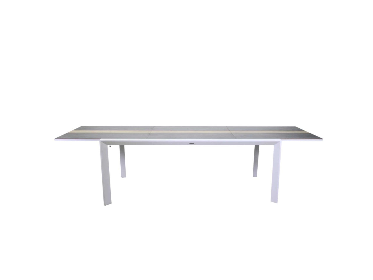 Tavolo alluminio allungabile riverside bianco hpl 200/300,5x104xh.76cm