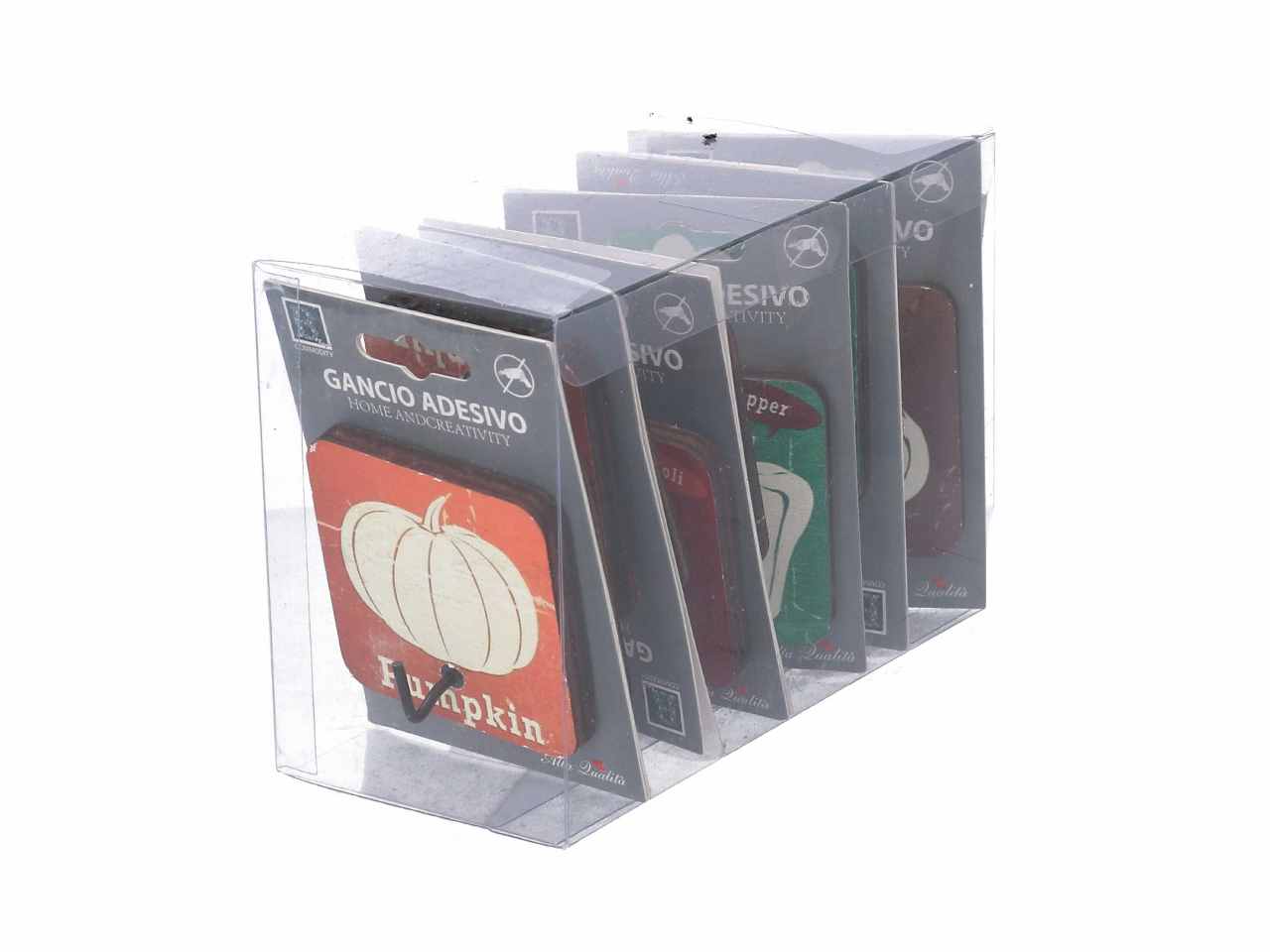 Appendino verdura in legno 1 posto assortiti cm6,4x1x6,4