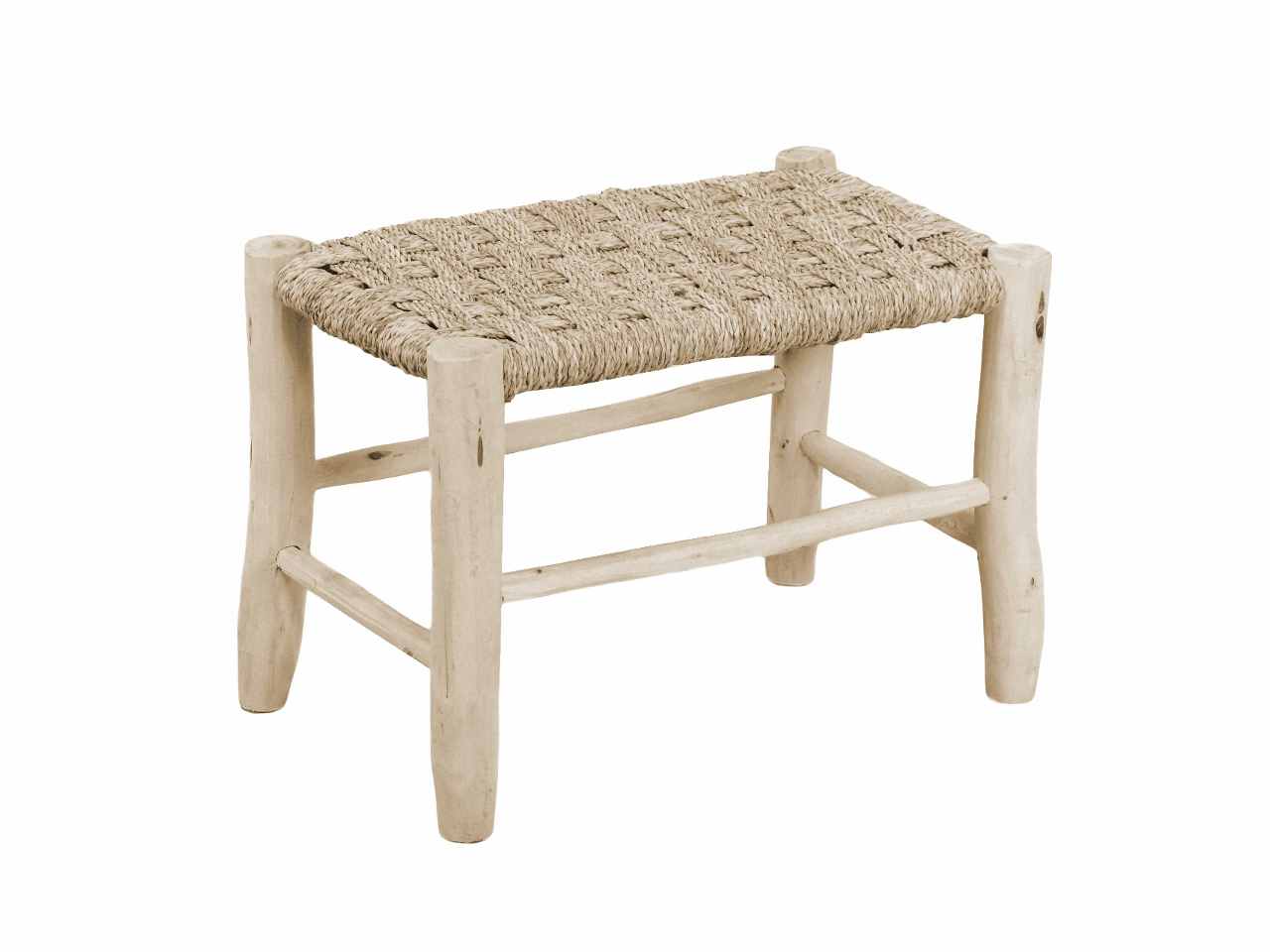 Panchina in legno impagliata 60x40xh.41cm
