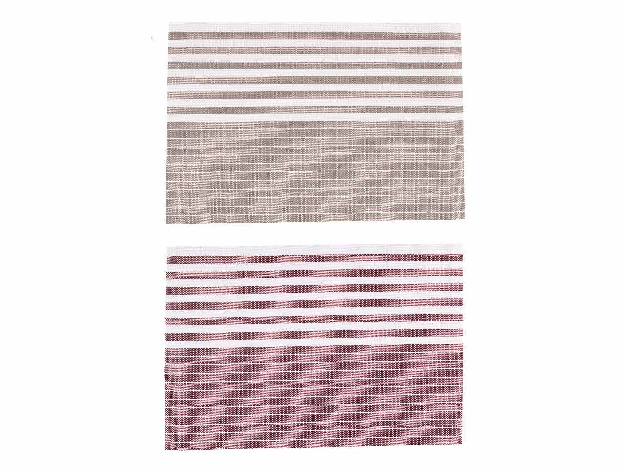 Tovaglietta in plastica confezione da 4 pezzi assortiti con disegno righe 45x30cm