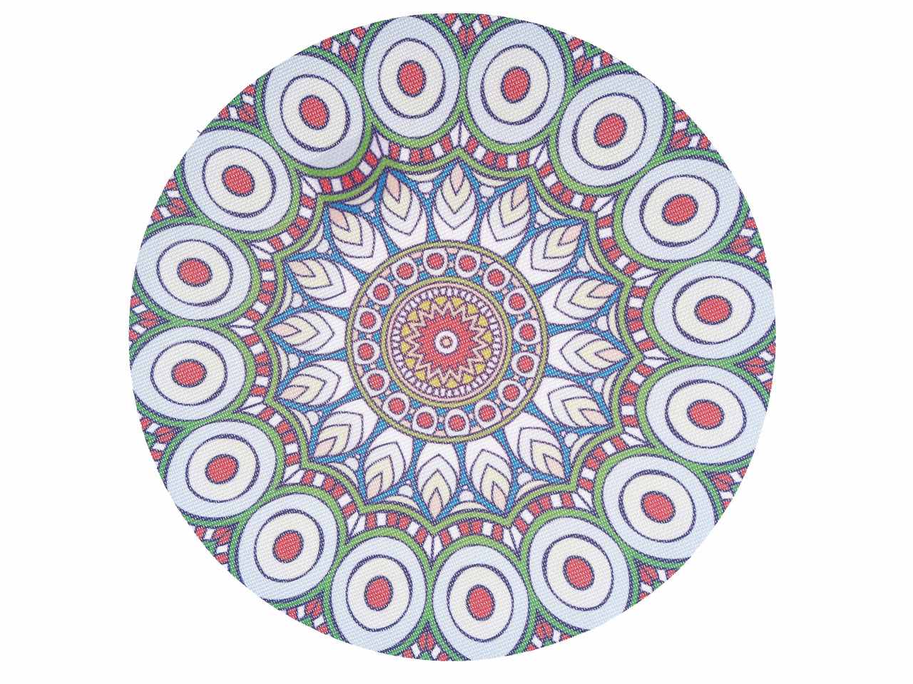 Tovaglietta in plastica rotonda con 4 fantasie assortite d.38cm