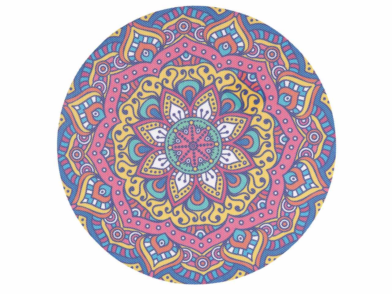 Tovaglietta in plastica rotonda con 4 fantasie assortite d.38cm