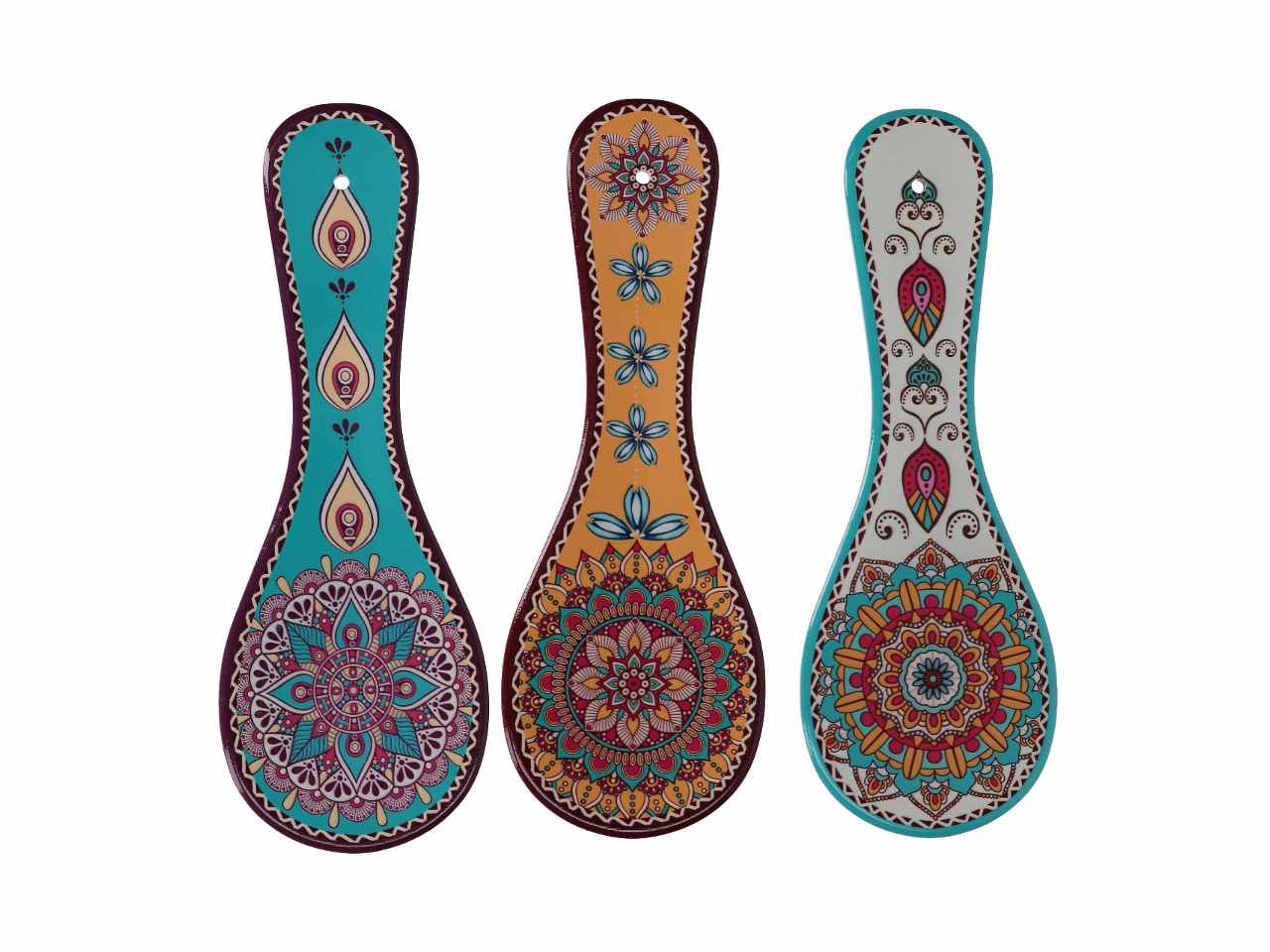 Poggiamestolo in ceramica multicolor in 3 assortimenti 10xh.28cm