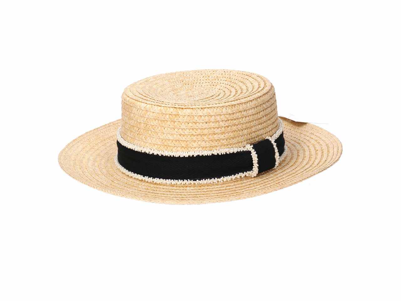 Cappello per donna d.56x58cm con perline in 3 colori assortiti