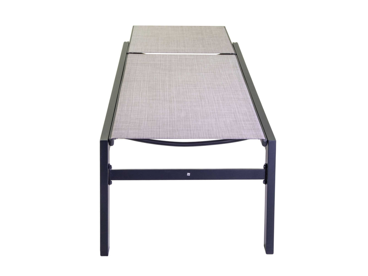 Lettino da giardino in alluminio e tessuto grigio antracite con schienale reclinabile stile moderno - 191x65x42,5 cm - Vacchetti
