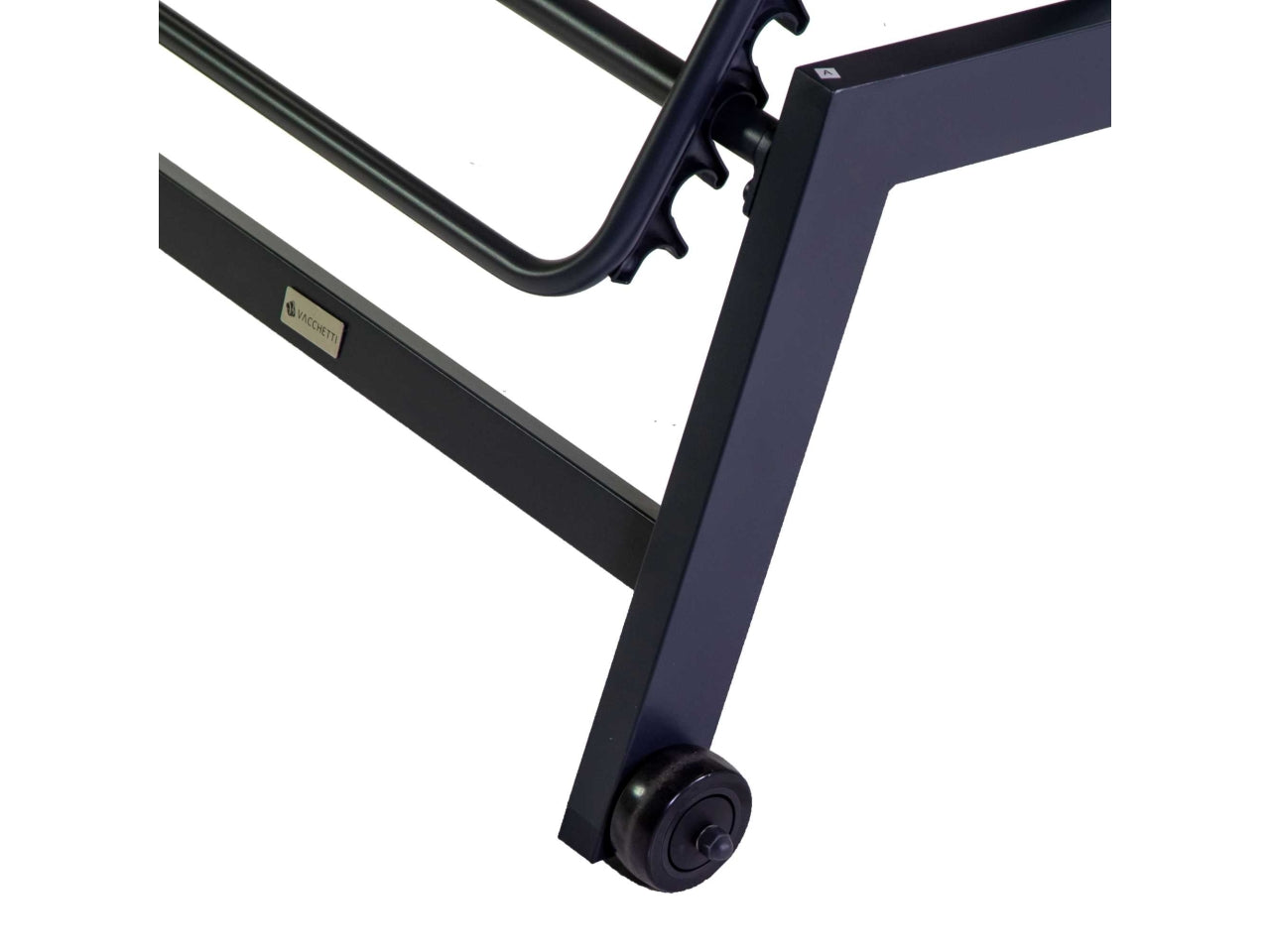 Lettino da giardino in alluminio e tessuto grigio antracite con schienale reclinabile stile moderno - 191x65x42,5 cm - Vacchetti