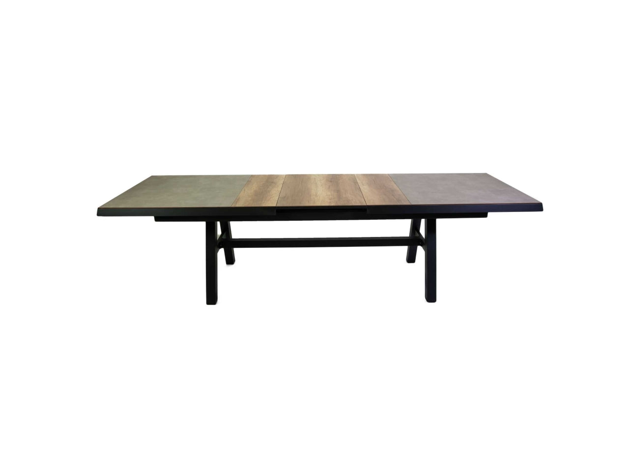 Tavolo in alluminio riverside allungabile colore antracite 243/303x102xh.77cm