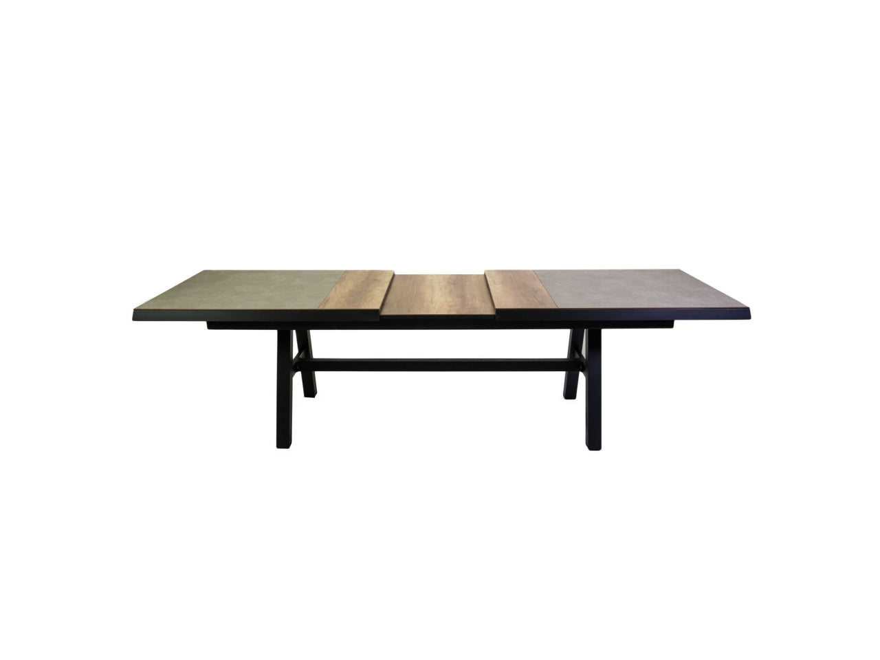 Tavolo in alluminio riverside allungabile colore antracite 243/303x102xh.77cm