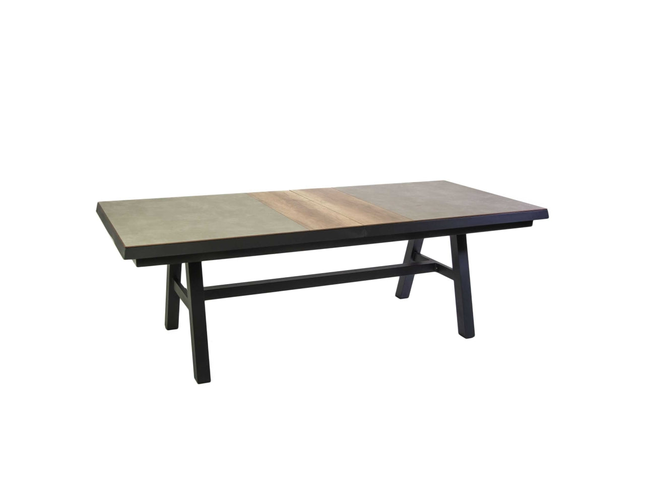 Tavolo in alluminio riverside allungabile colore antracite 243/303x102xh.77cm