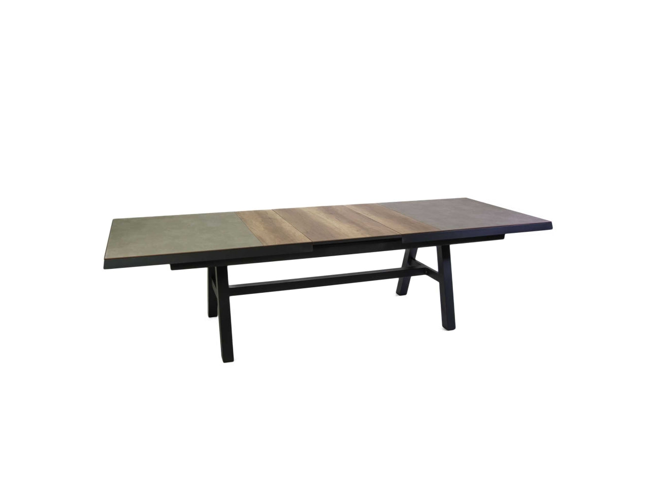 Tavolo in alluminio riverside allungabile colore antracite 243/303x102xh.77cm