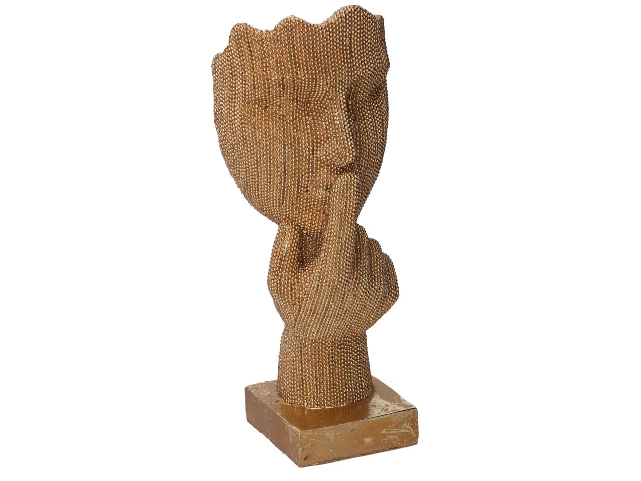 Statua in resina busto colore oro misura 8x8xh.26cm
