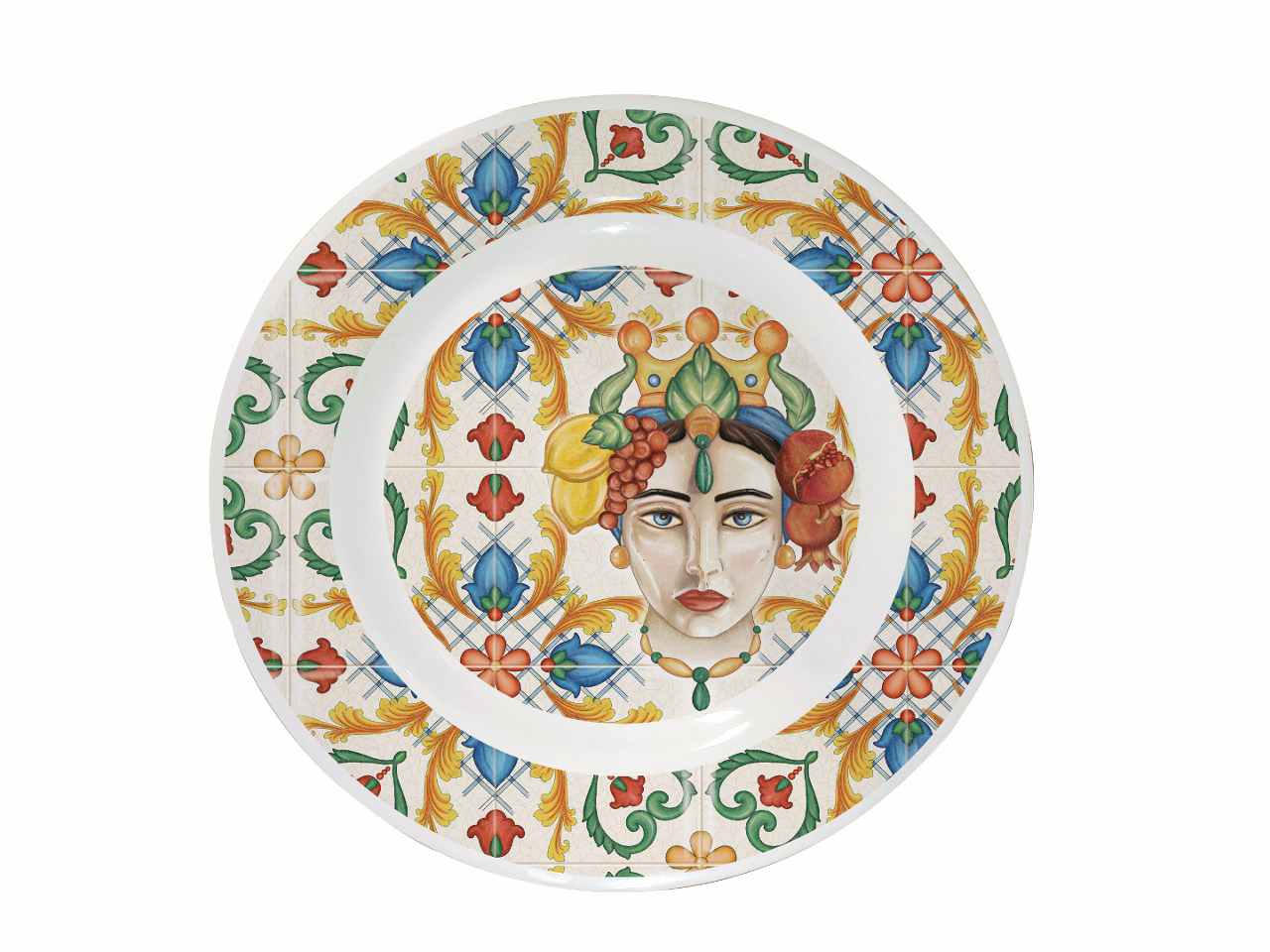 L.caltagirone piatto piano 23cm me-1645-2150