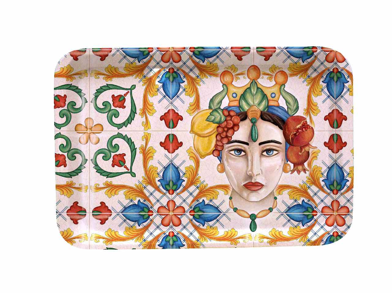 L.caltagirone vassoio 23x16cm me-1645-2176
