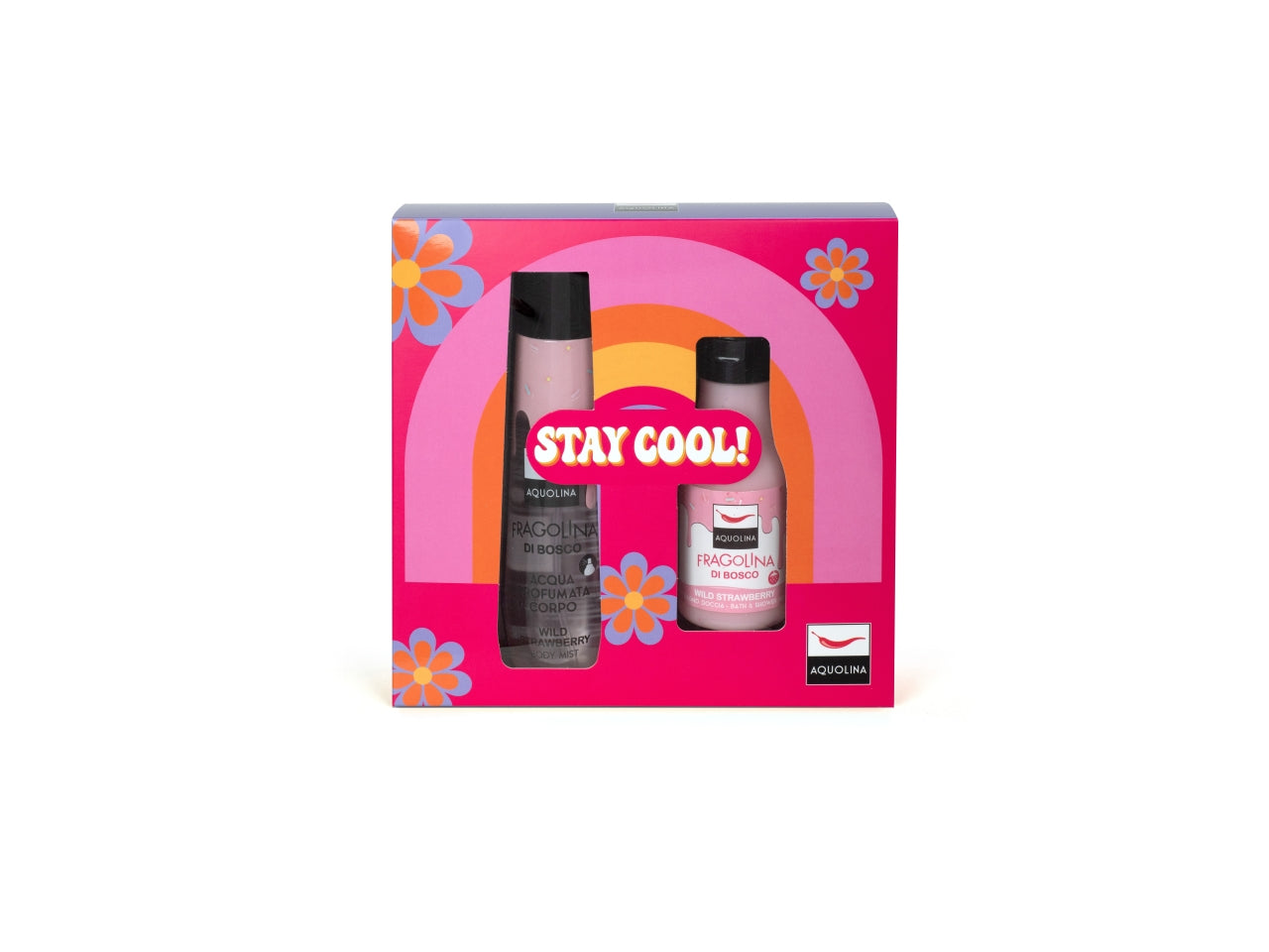 Aquolina be mine at christmas acqua profumata corpo da 150ml + bagno doccia da 125ml - fragranza stay cool fragolina di bosco