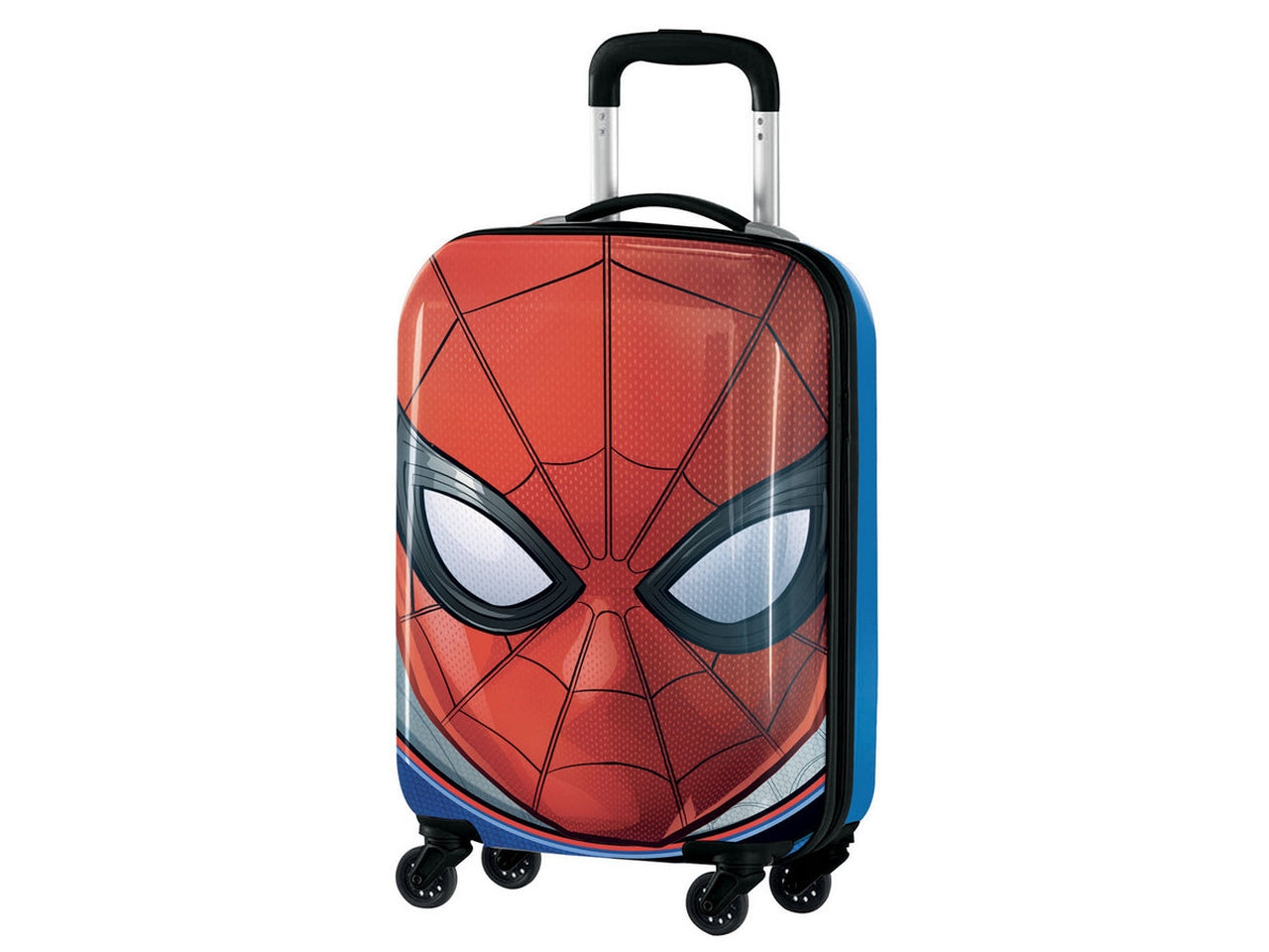 Trolley Spiderman in abs e metallo rosso e blu a 4 ruote - Marvel