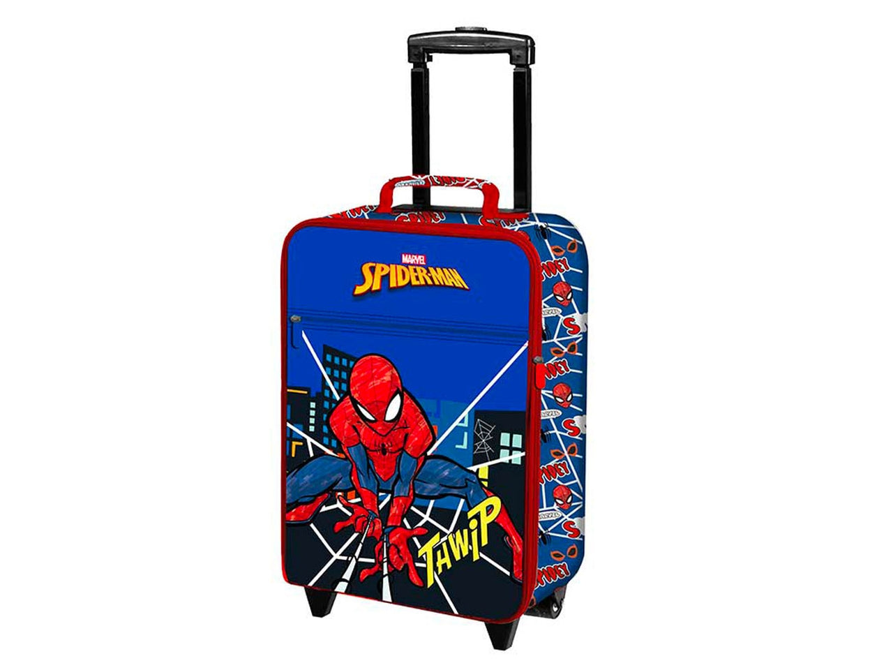 Trolley semirigido Spiderman in poliestere blu e rosso capacità 20 l, 52x34x19,5 cm - Coriex