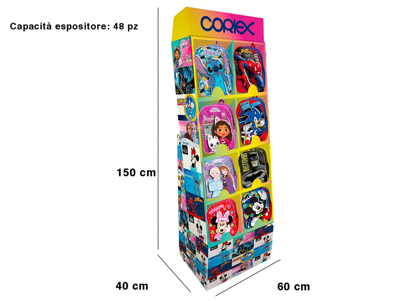 Expo zaini 3d assortiti