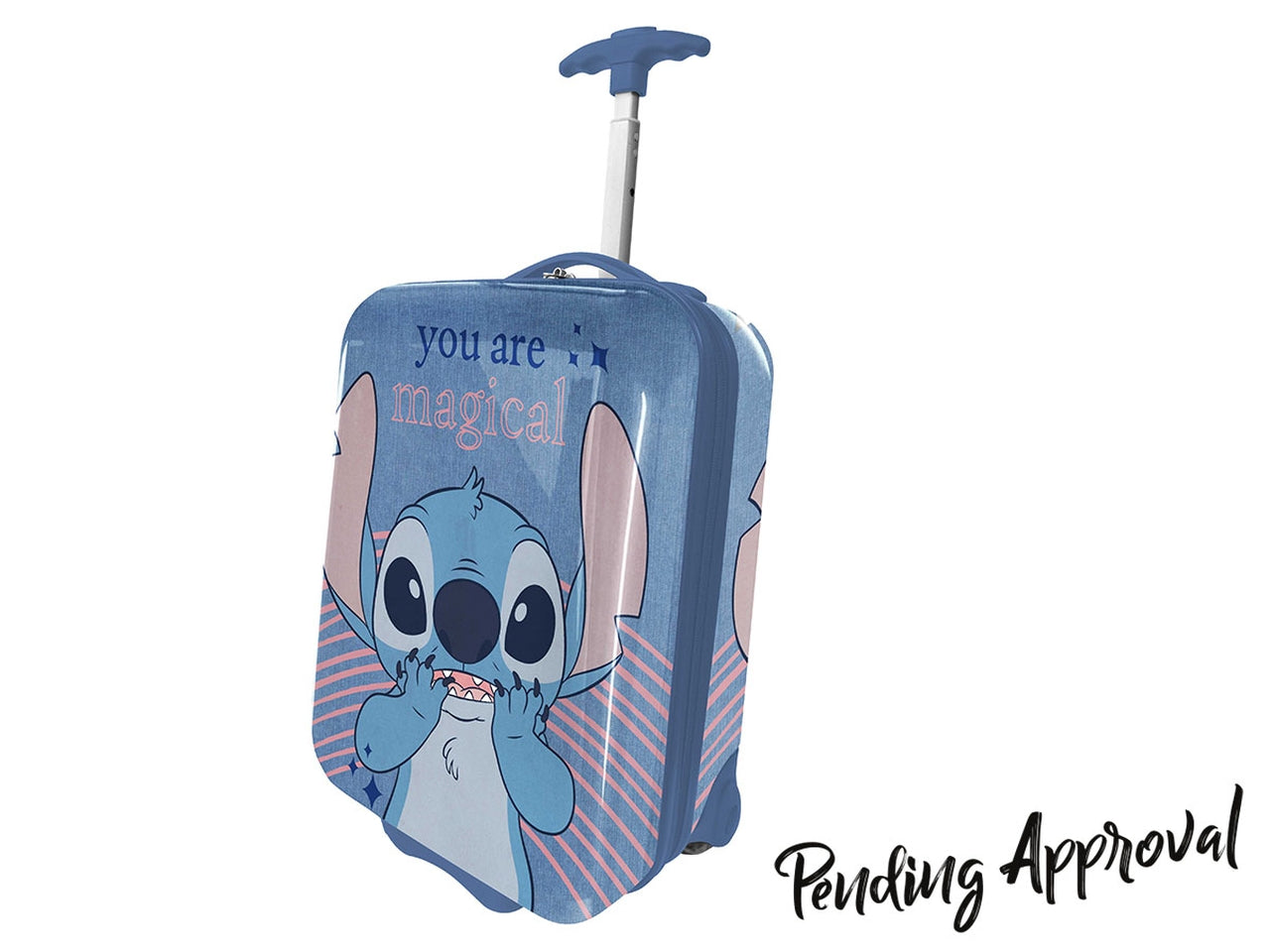 Trolley Stitch bagaglio a mano in abs e metallo celeste a 2 ruote - Disney
