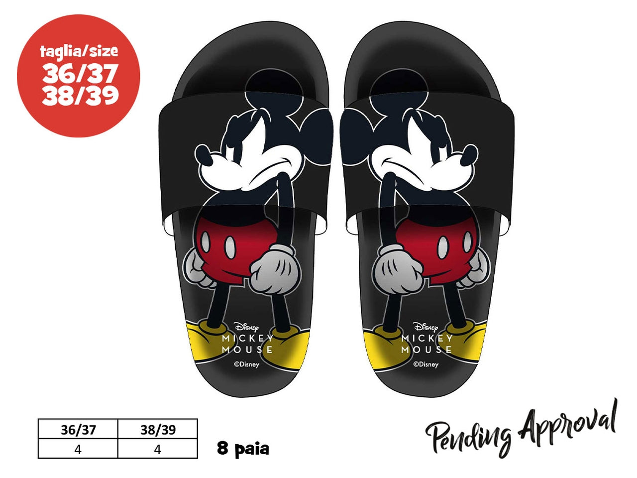 Ciabatta da mare Topolino in plastica eva nero - Coriex
