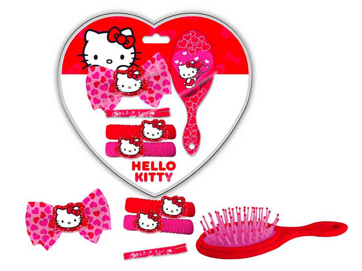 Hello kitty set accessori capelli + spazzola
