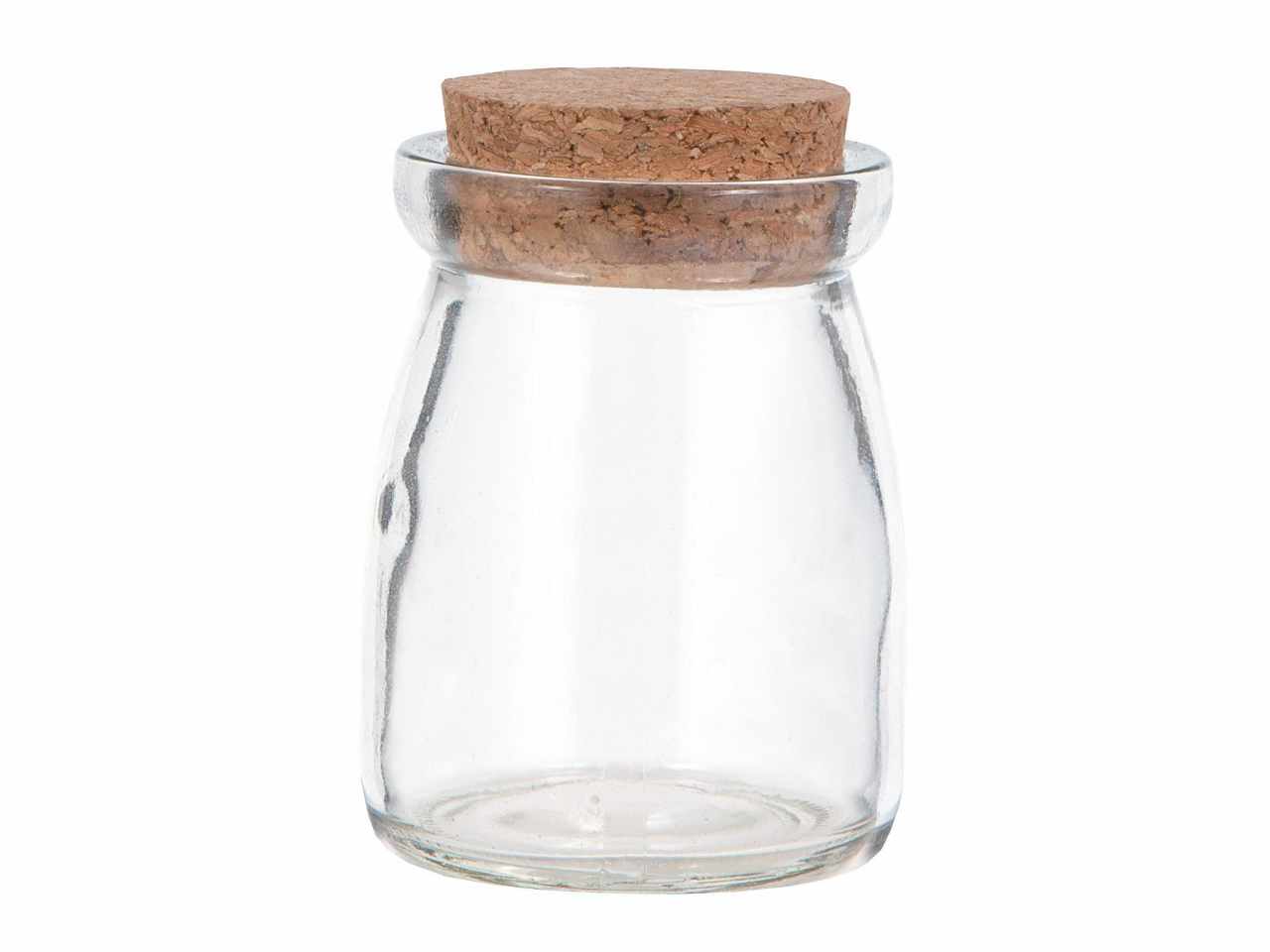 Vasetto in vetro 7,5xd.5,6cm tappo sug.95ml 2482