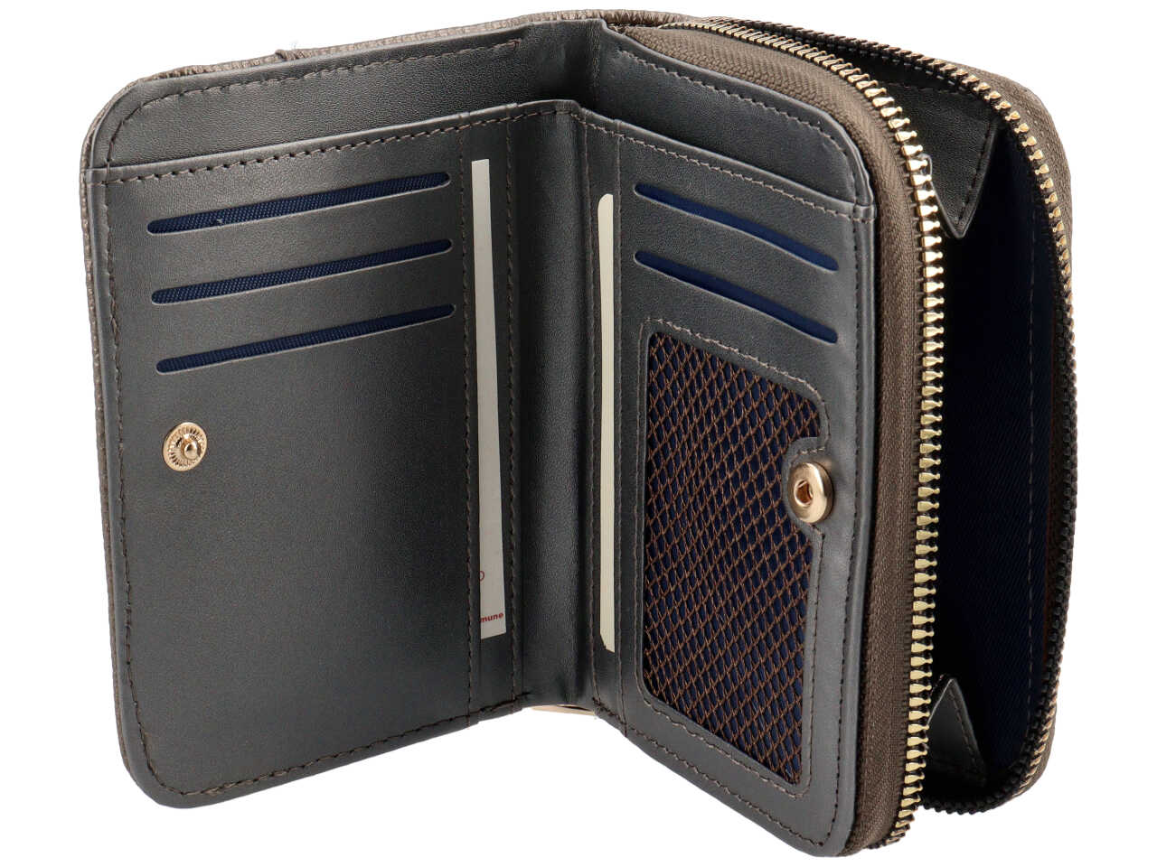 Portafoglio zip around bifold piccolo first collection metallic 100% polyurethane