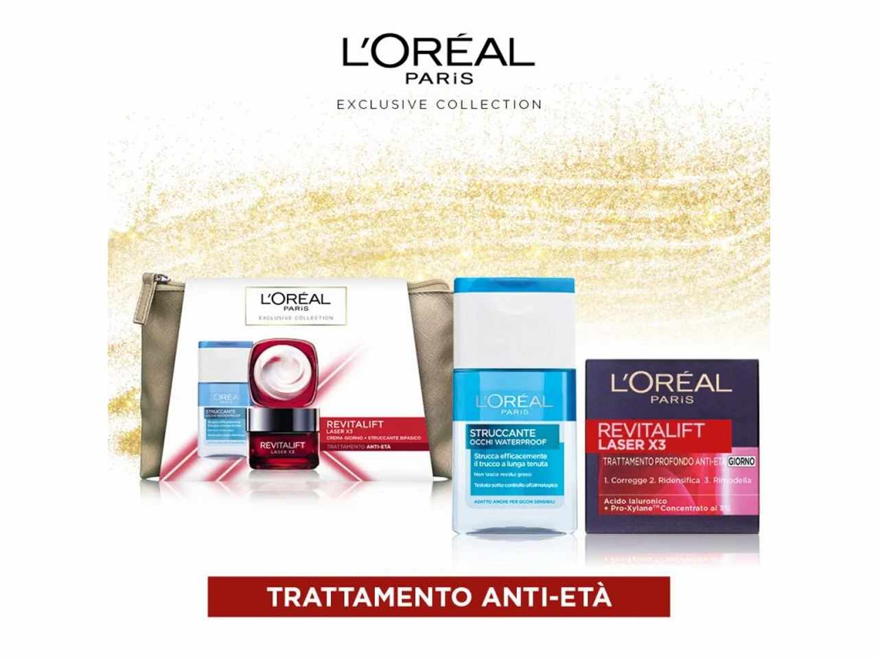 L'oreal paris pochette natalizia laser rughe