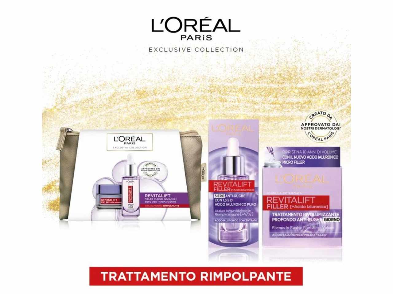 L'oreal paris pochette natalizia filler viso