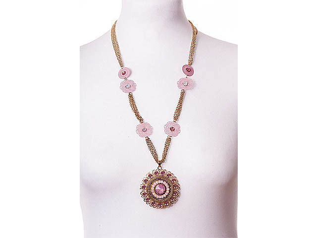 Collana metallo/plas. rosa 1510333 $