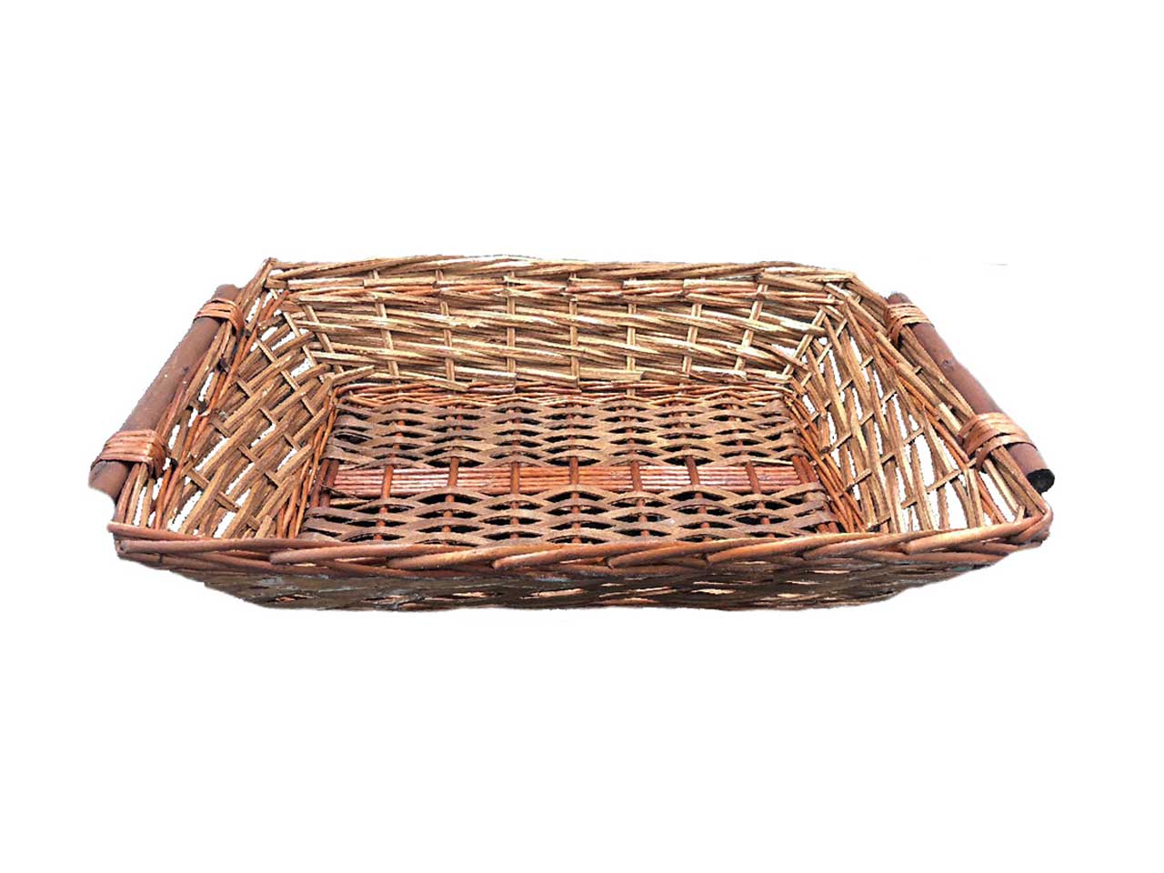 Cesto rettangolare colore marrone misura 58x42x12cm
