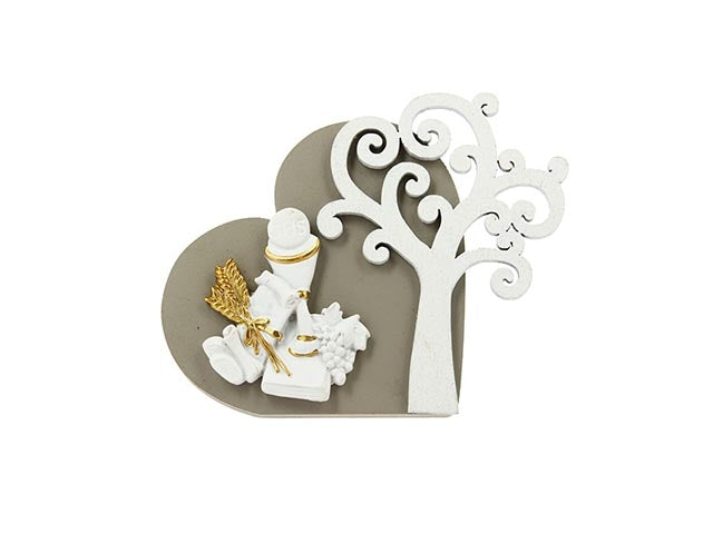 Icona cuore comunione 10x7,5cm 19vs041