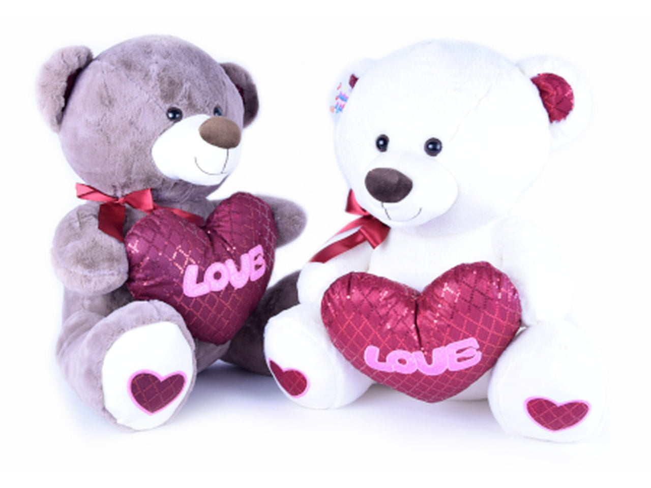 Orso con cuore peluche 30cm