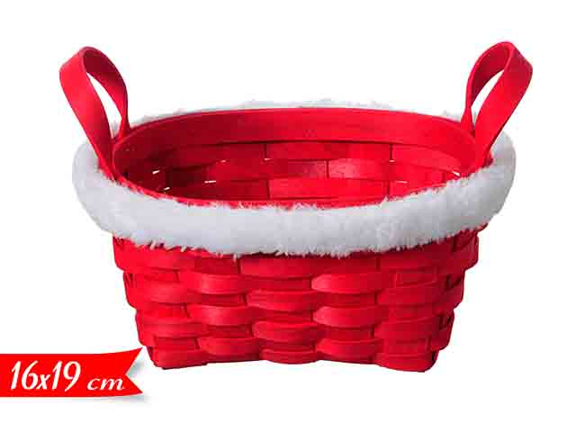 Cestino ovale con manici 16x19cm 612107