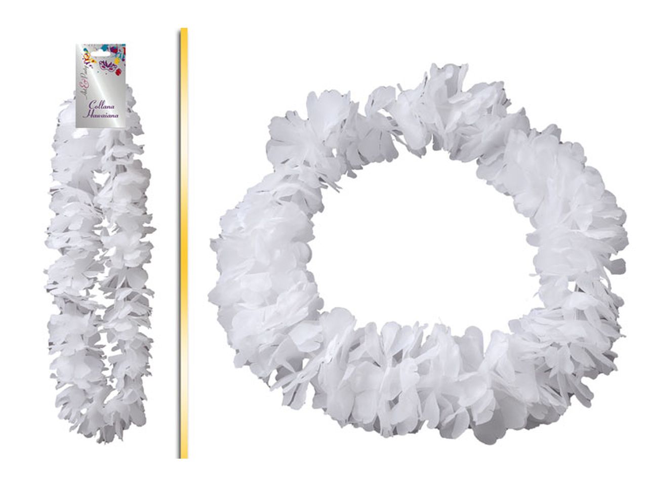 Collana hawaiana colore bianco