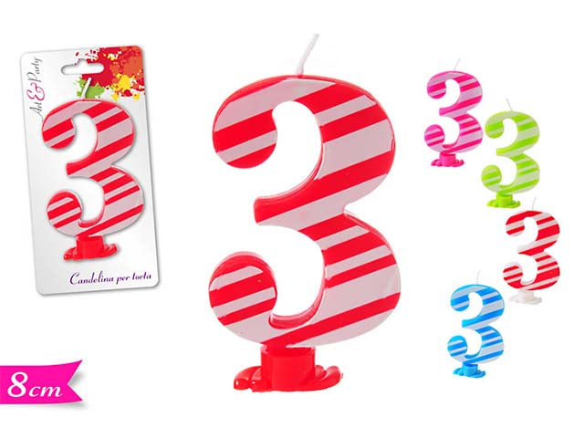 Candelina numerale "3" 565263